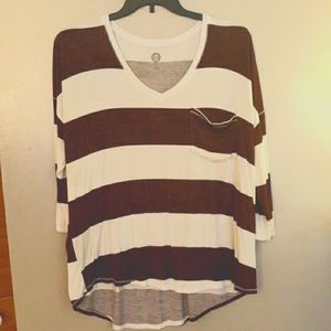 So striped tunic maroon white xxl